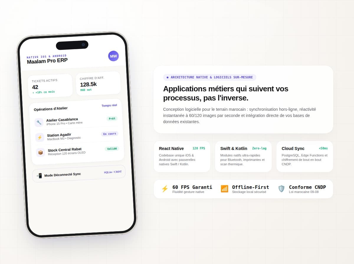 Application métier native livrée par TripleW